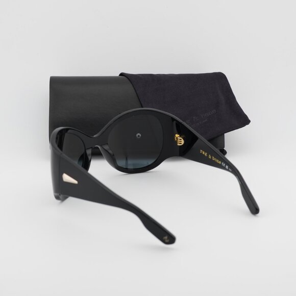 Rag & Bone RNB6004/S 0807 IR Butterfly Sunglasses - Black/Smoke - Picture 3 of 8